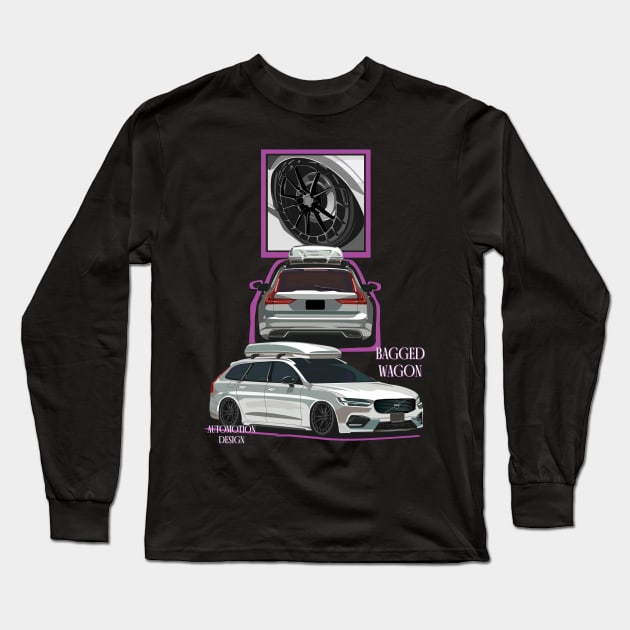 Volvo V90 Long Sleeve T-Shirt by Automotion Design